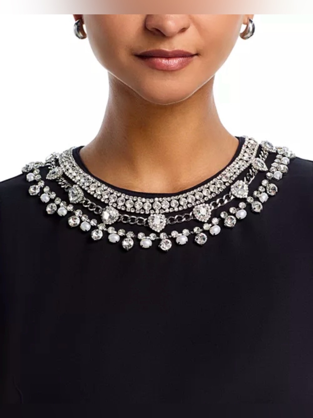 Cinq a Sept Necklace Shrunken Tee - Picture 4 of 9